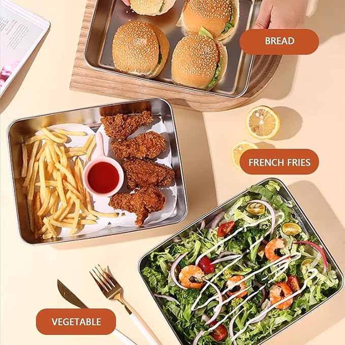 Stainless Steel Baking & Storage Tray with Lid