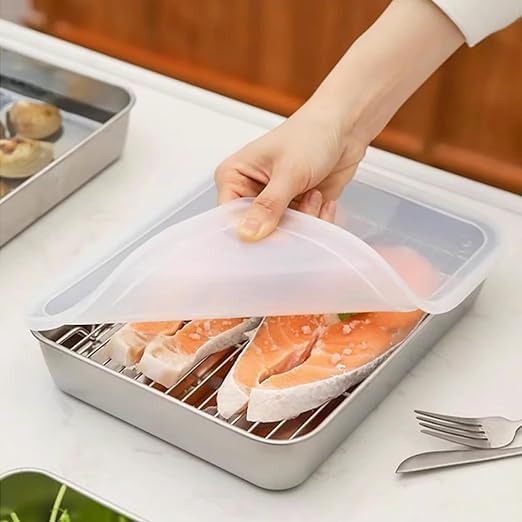 Stainless Steel Baking & Storage Tray with Lid