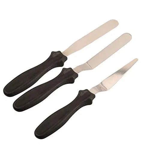 Cake Icing Spatula Set (3 pcs, assorted colours)