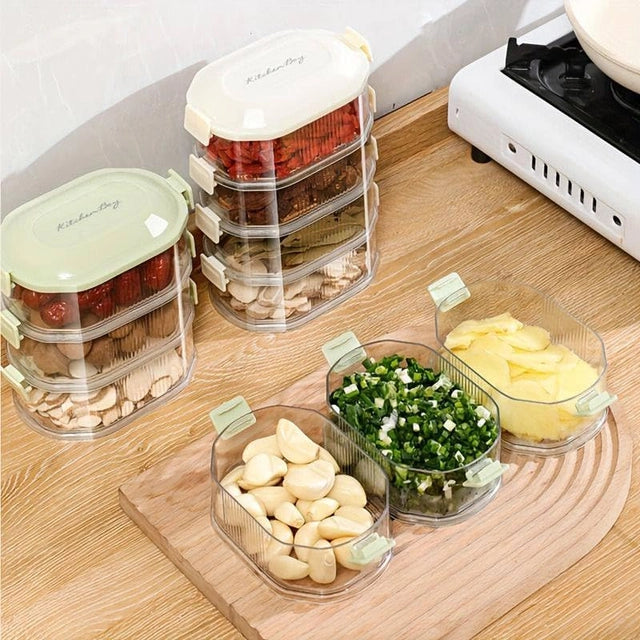 3-Layer Clear Spice Storage Box