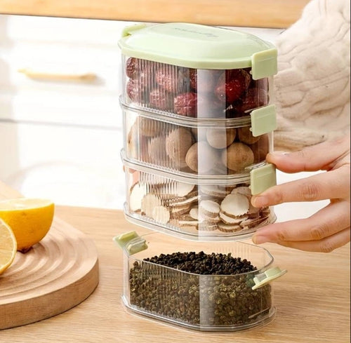 3-Layer Clear Spice Storage Box