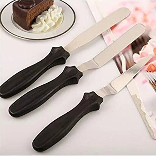 Cake Icing Spatula Set (3 pcs, assorted colours)